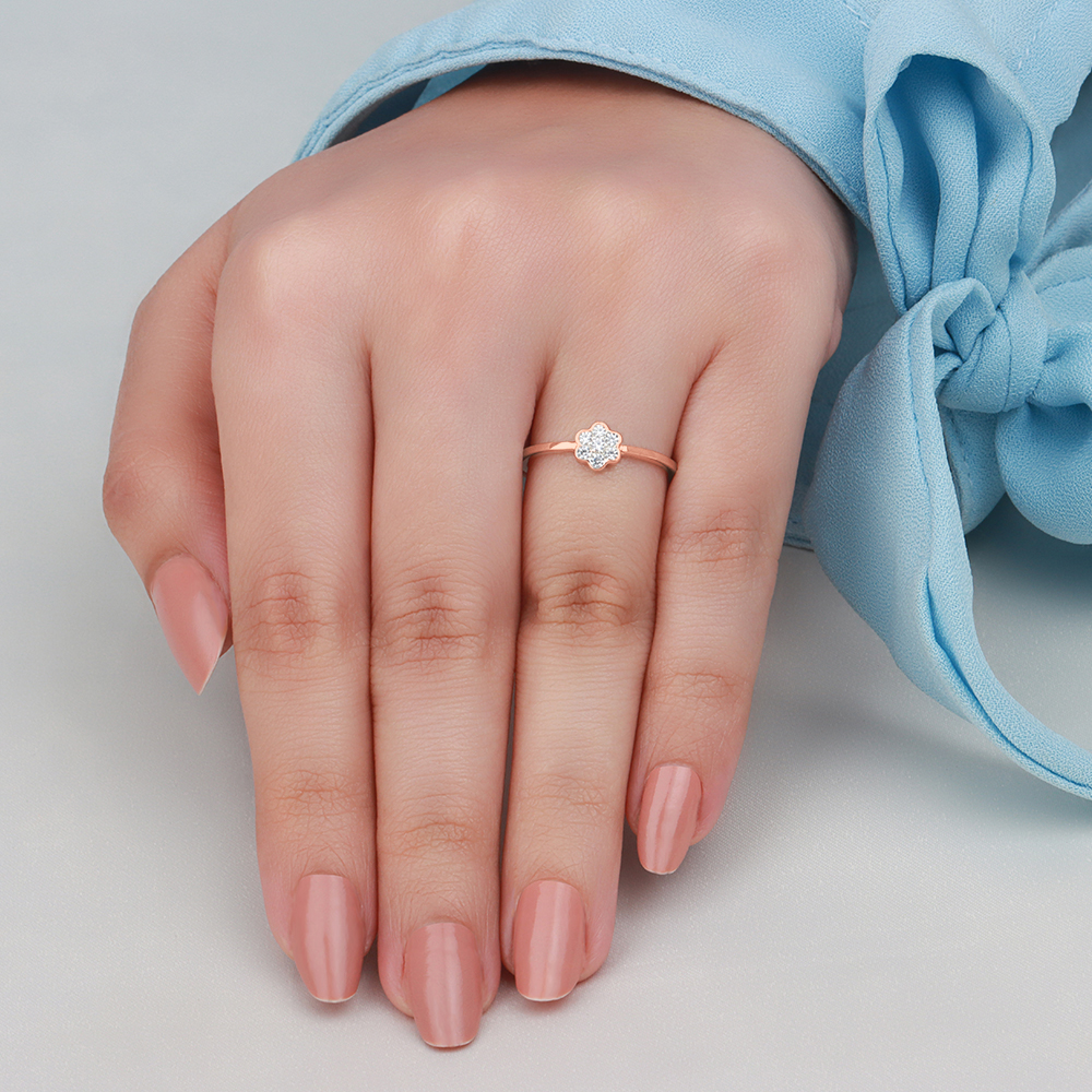 Classic solitaire rose Metal