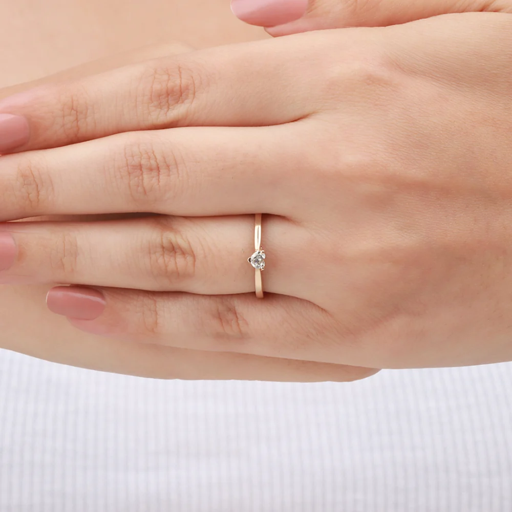 rose gold heart-shaped