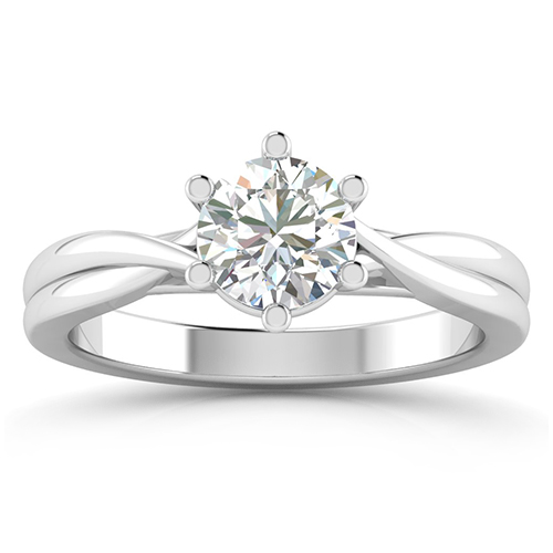 Twisted claw side stone Engagement Ring4