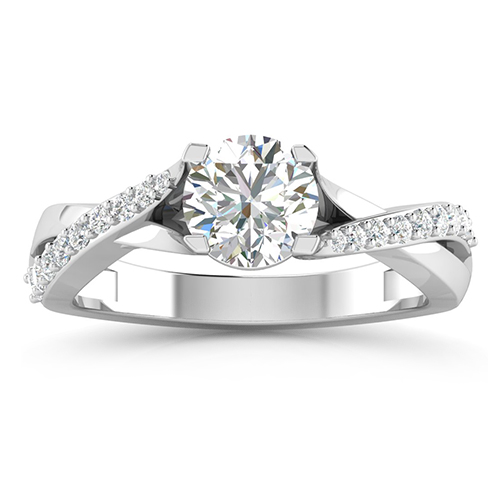 Twisted claw side stone Engagement Ring1
