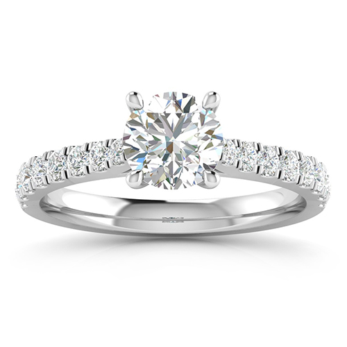 Twisted claw side stone Engagement Ring1