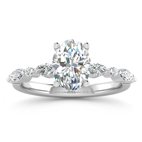 Twisted claw side stone Engagement Ring1