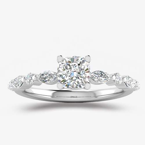 Twisted claw side stone Engagement Ring14