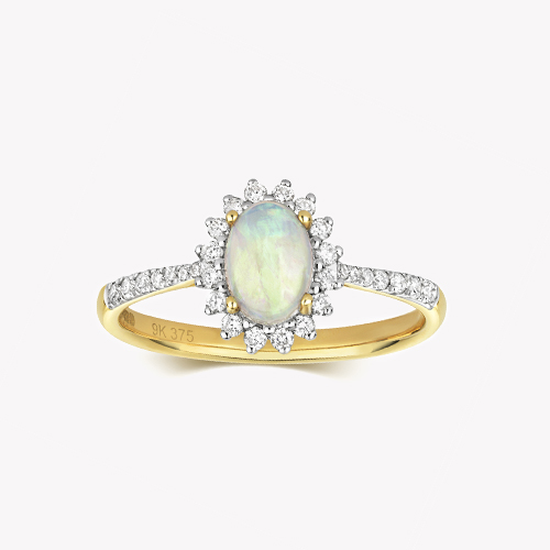 Opal Diamond Rings